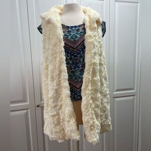 Cream Faux Fur Vest